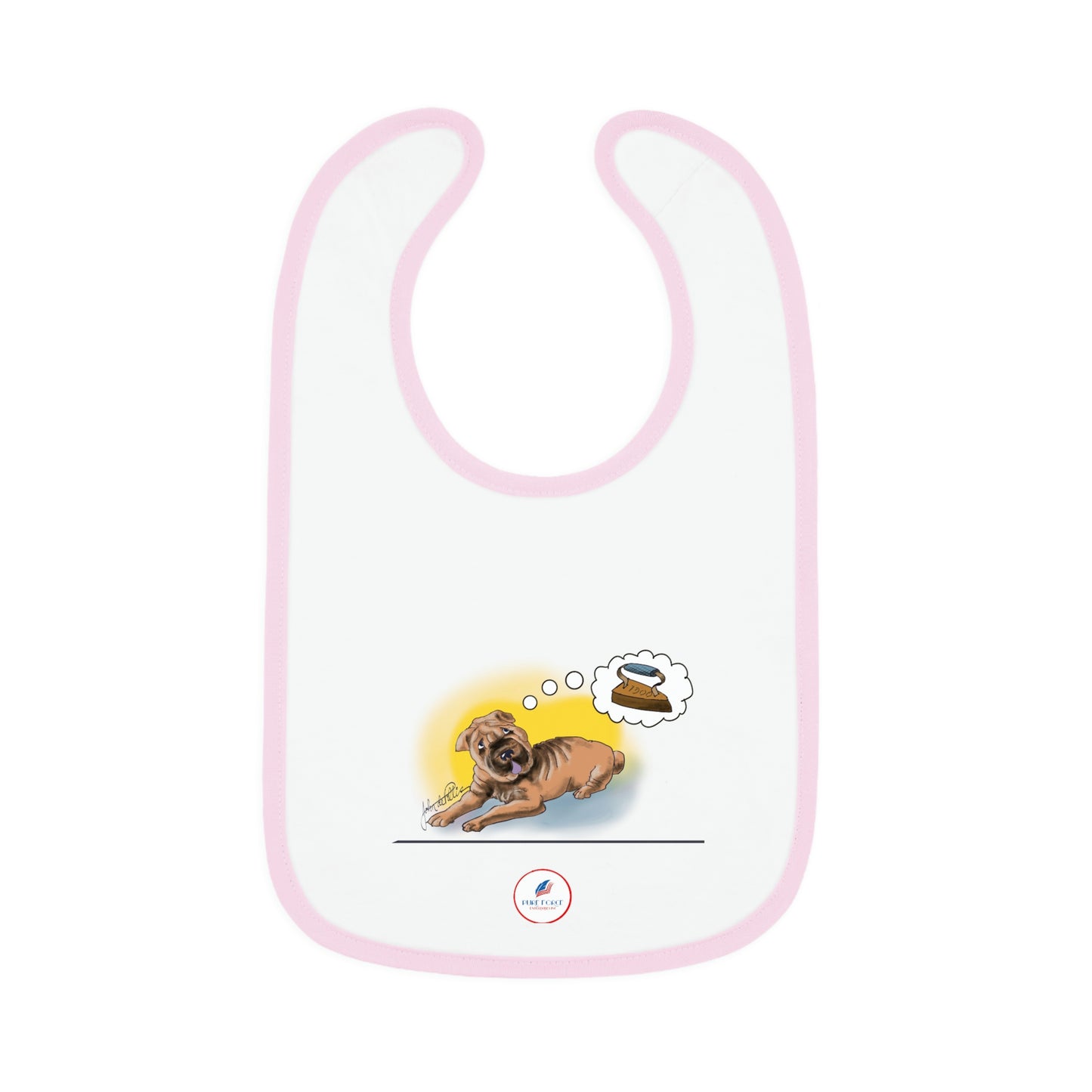 Baby Contrast Trim Jersey Bib SHAR-PEI