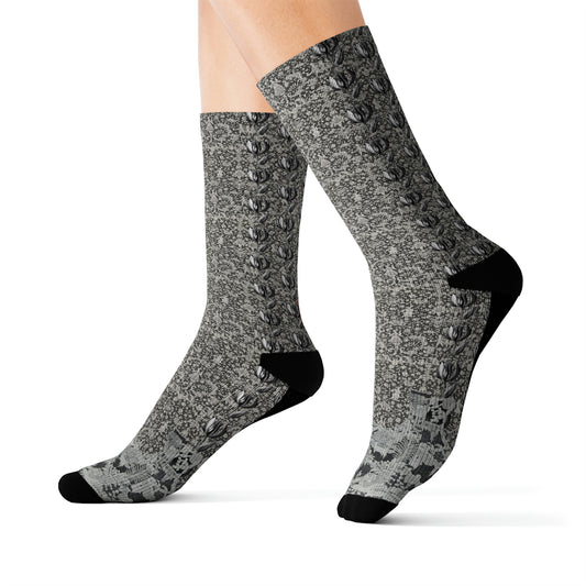 Socks Romantic Lace Classic Grey