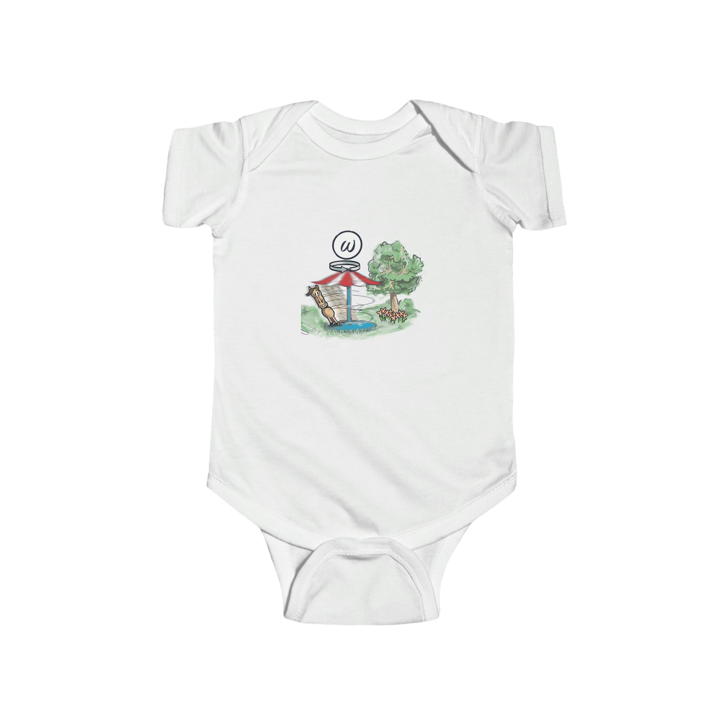 Feinjersey-Body für Kleinkinder – Greek Omega
