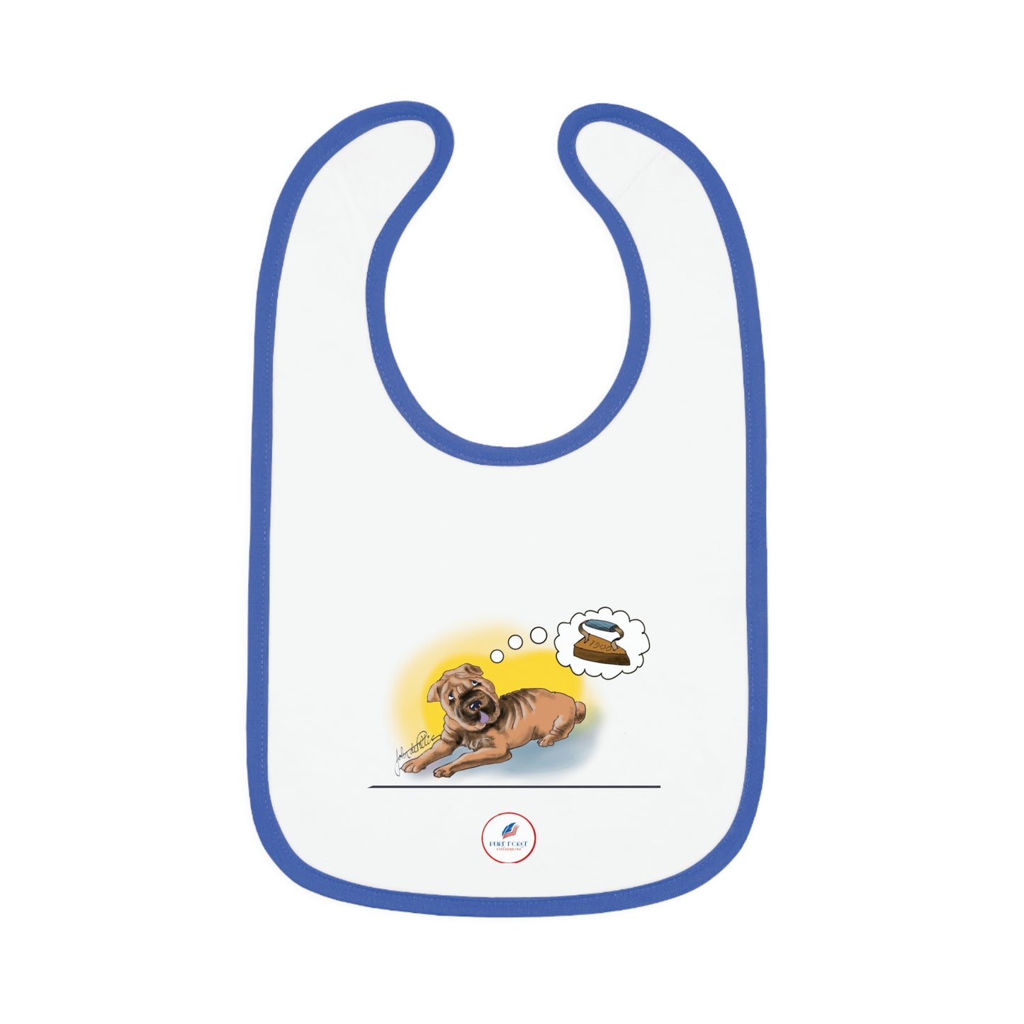 Baby Contrast Trim Jersey Bib SHAR-PEI
