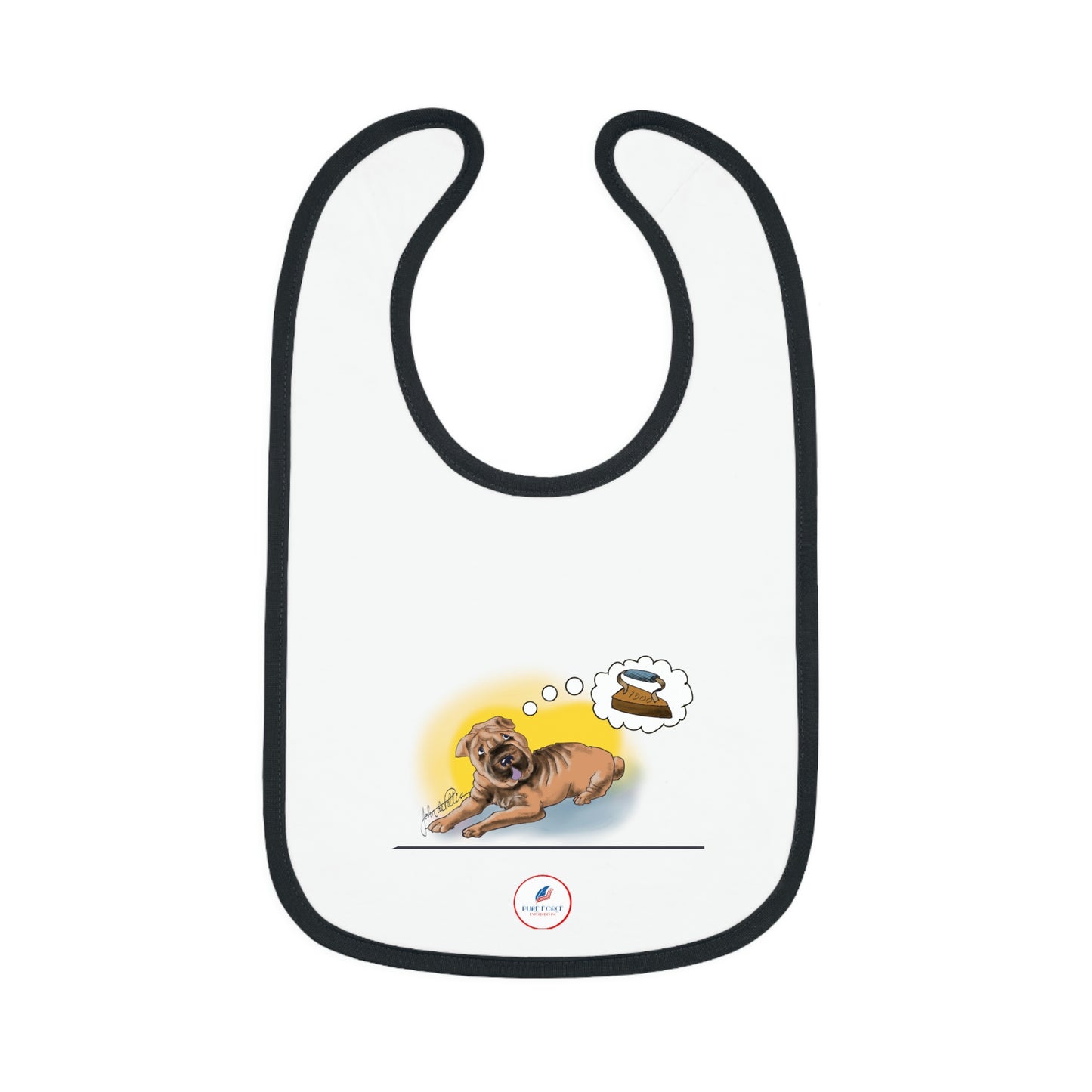 Baby Contrast Trim Jersey Bib SHAR-PEI