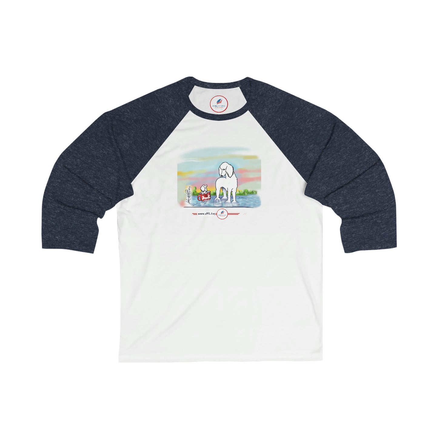 Dog Unisex 3\4 Sleeve Baseball Tee POODLE