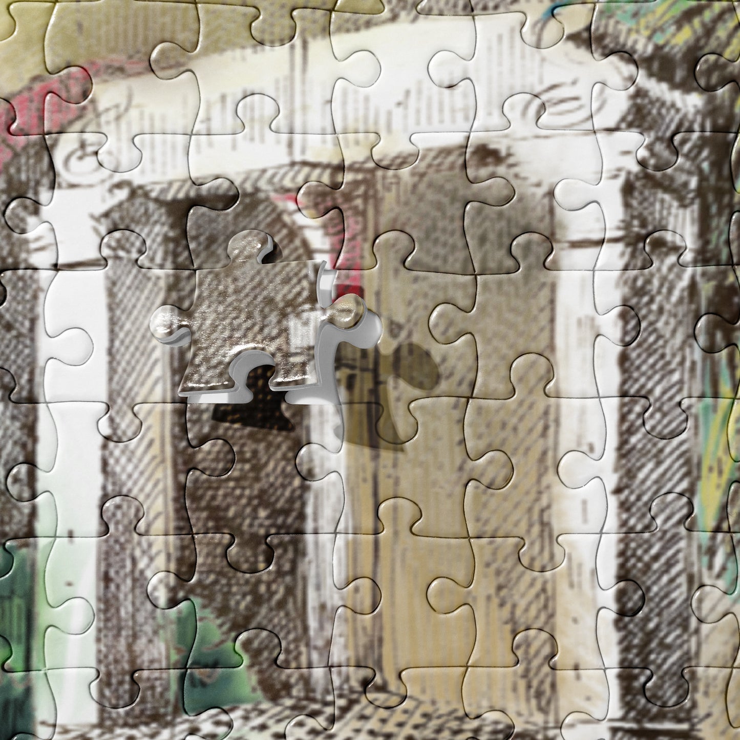 Jigsaw Puzzle: Wishing Well in Cortona, Italy Sold in USA only