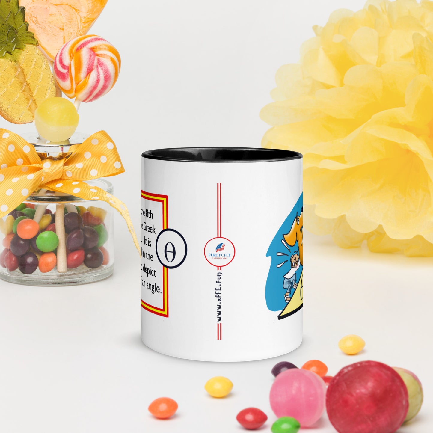 Info Mug Greek Theta Dog on Hill