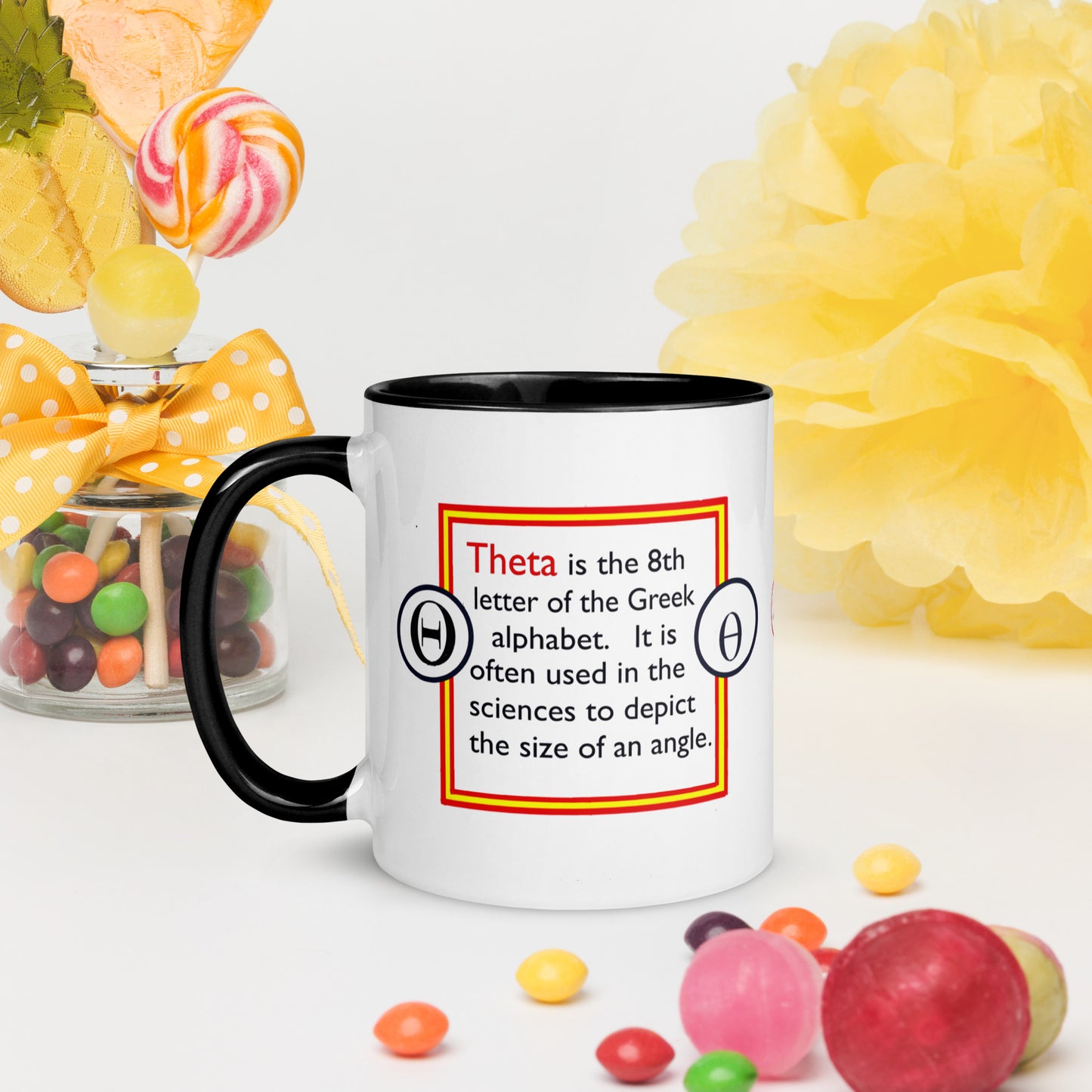 Info Mug Greek Theta Dog on Hill