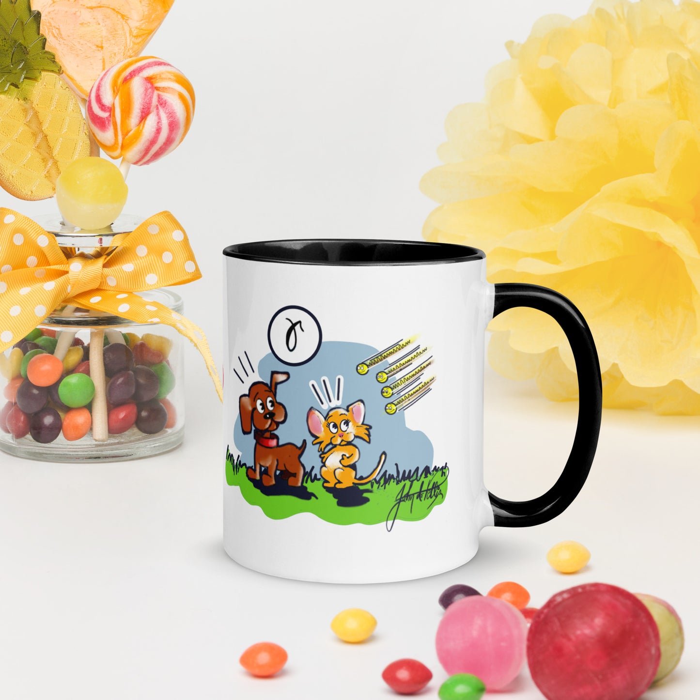 Info Mug Greek Gamma Dog and Cat