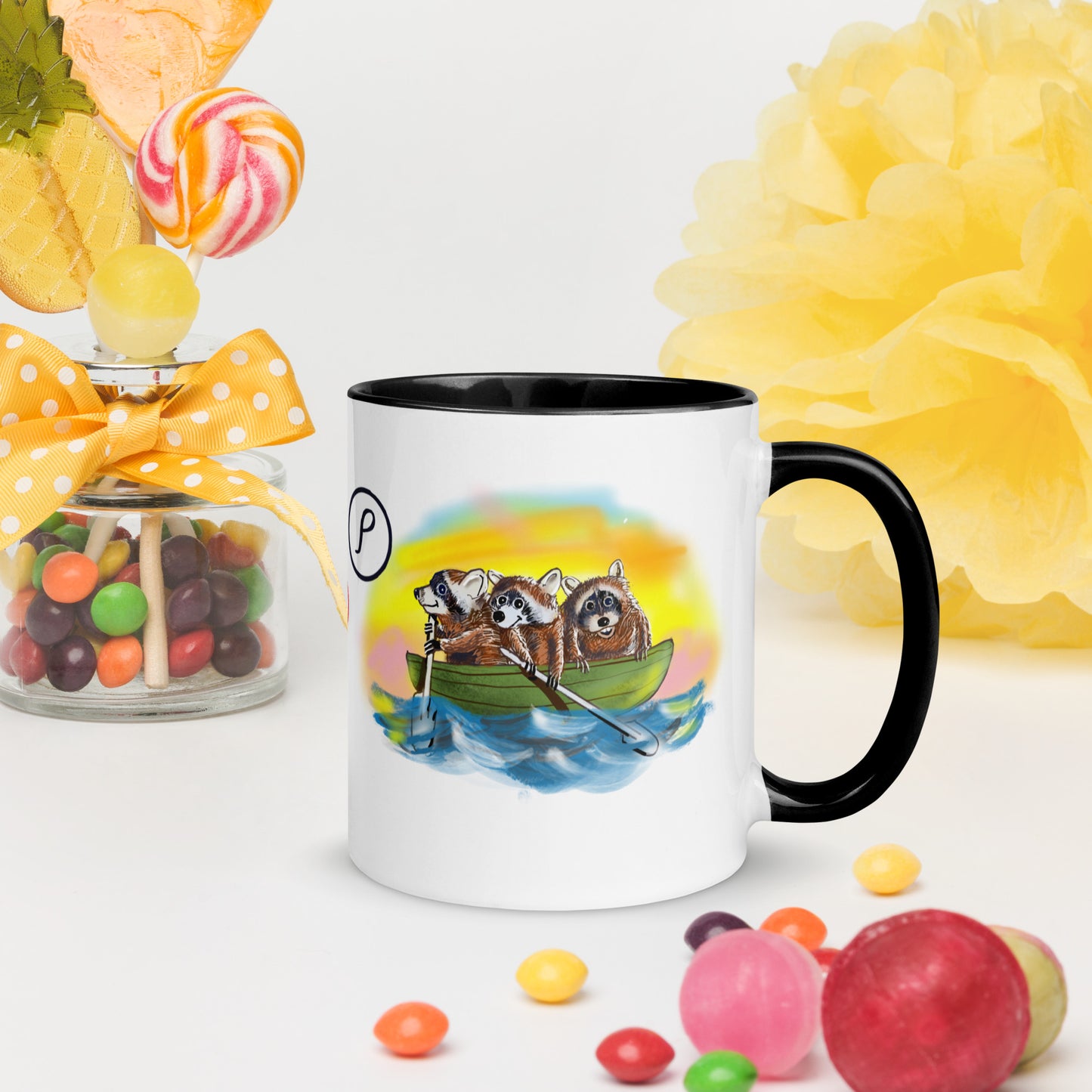 Info Mug Greek Rho Raccoon