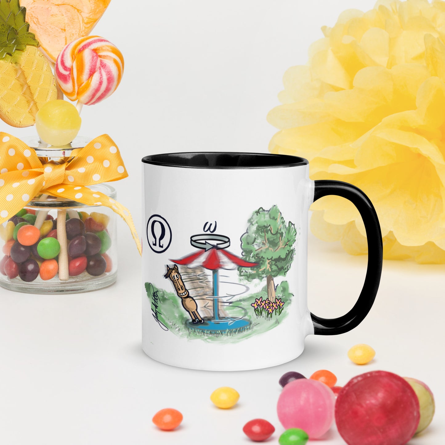 Taza Info Caballo Omega Griego