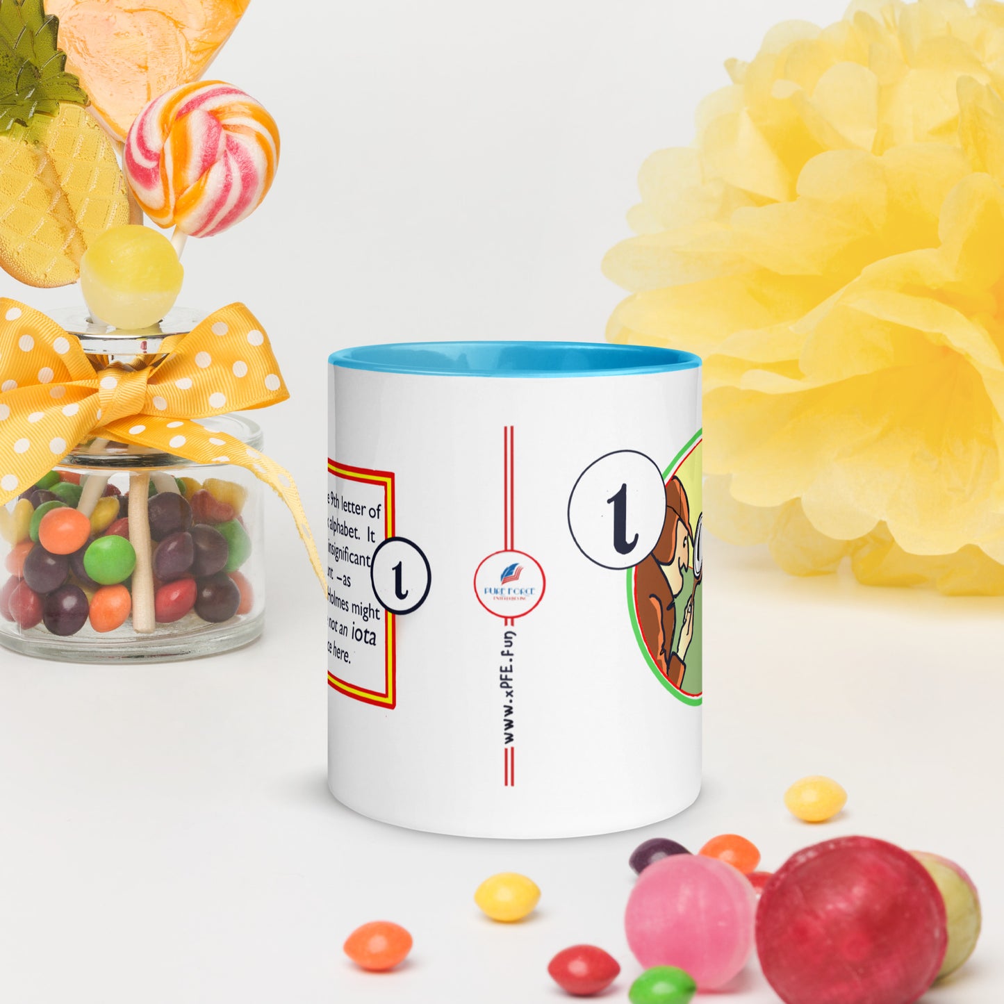 Info-Becher, griechischer Iota-Charakter, Sherlock