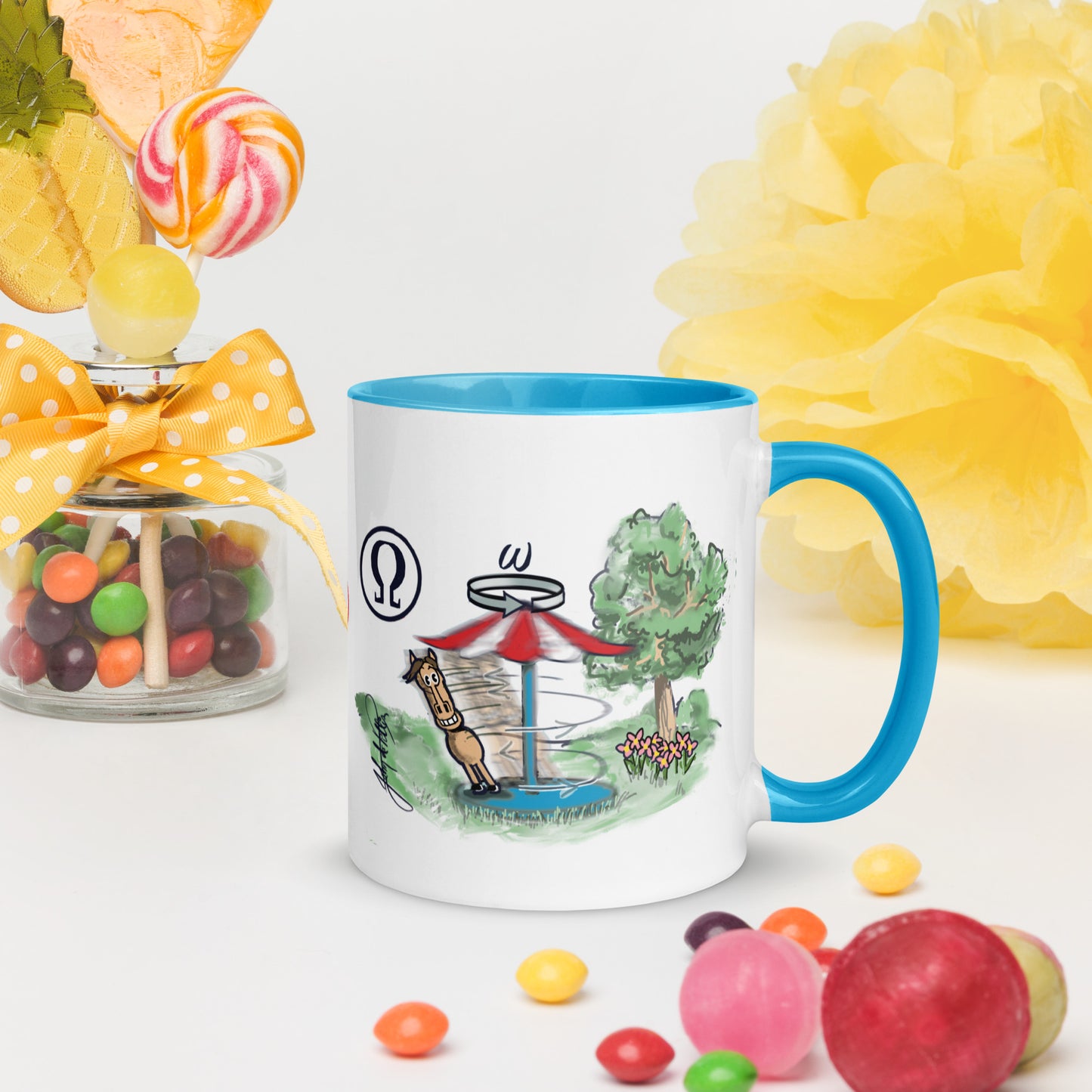 Taza Info Caballo Omega Griego