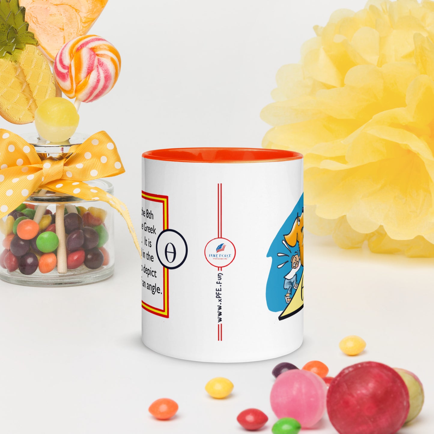 Info Mug Greek Theta Dog on Hill