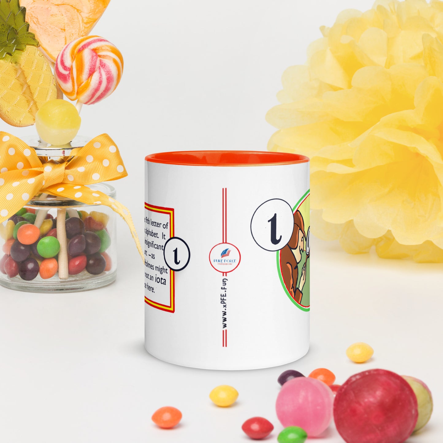 Info-Becher, griechischer Iota-Charakter, Sherlock