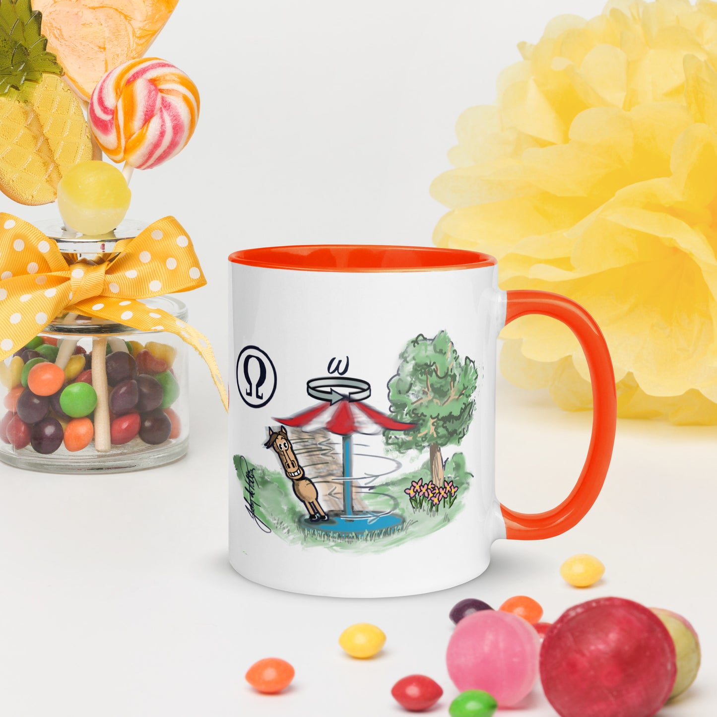 Taza Info Caballo Omega Griego