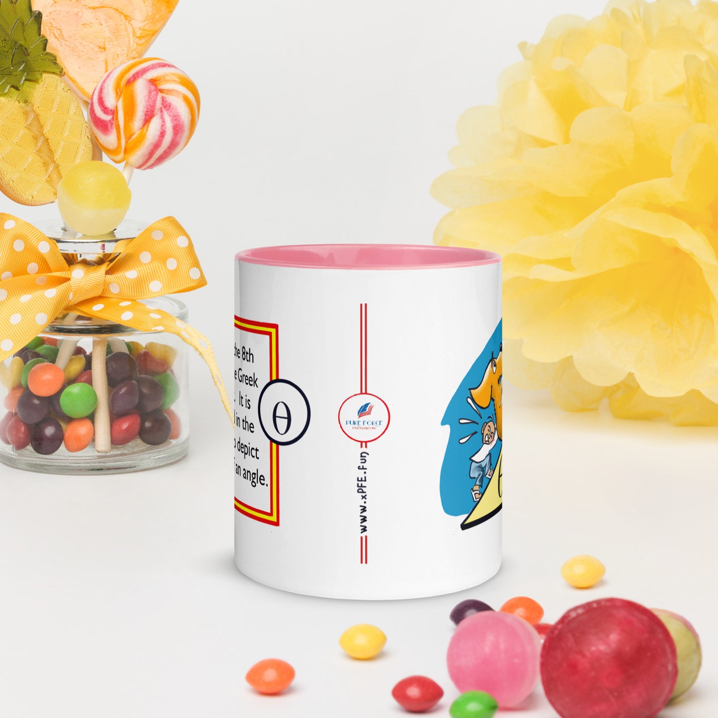 Info Mug Greek Theta Dog on Hill