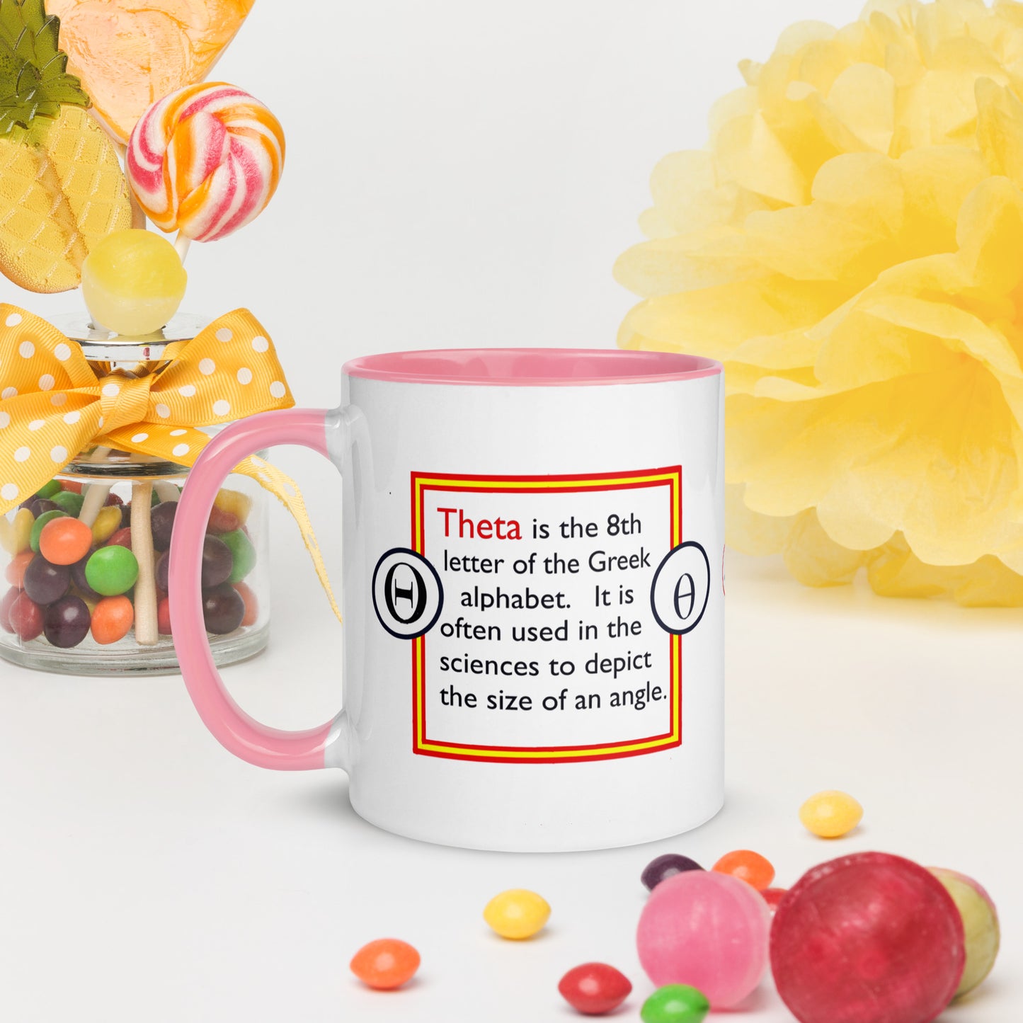 Info Mug Greek Theta Dog on Hill