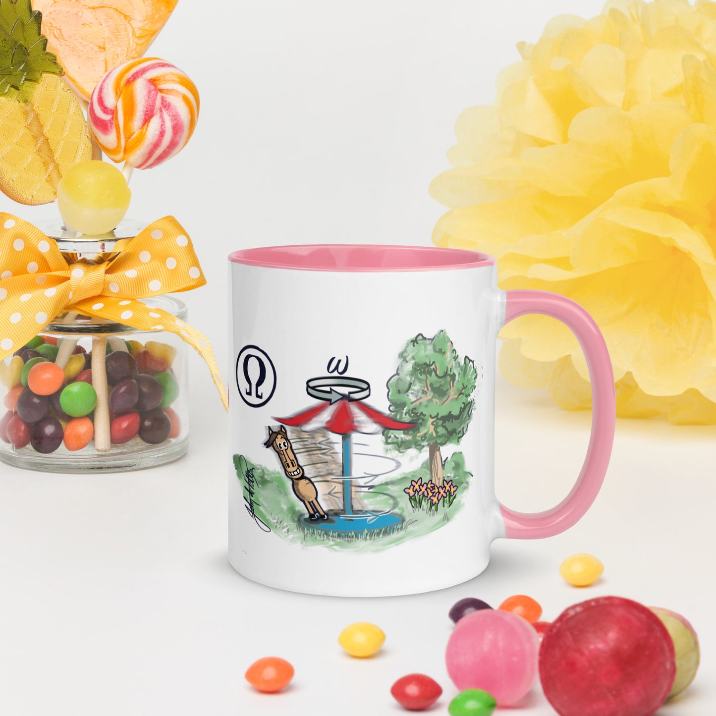 Taza Info Caballo Omega Griego