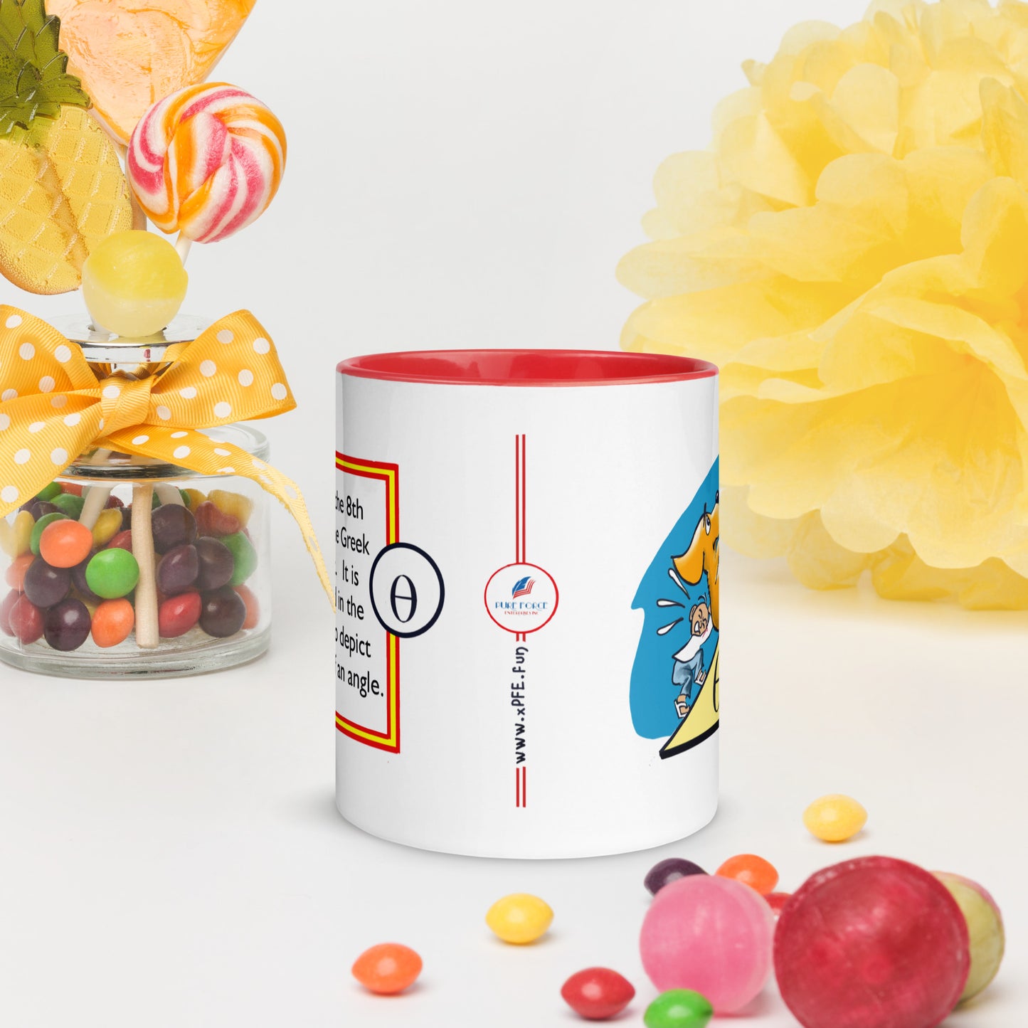 Info Mug Greek Theta Dog on Hill