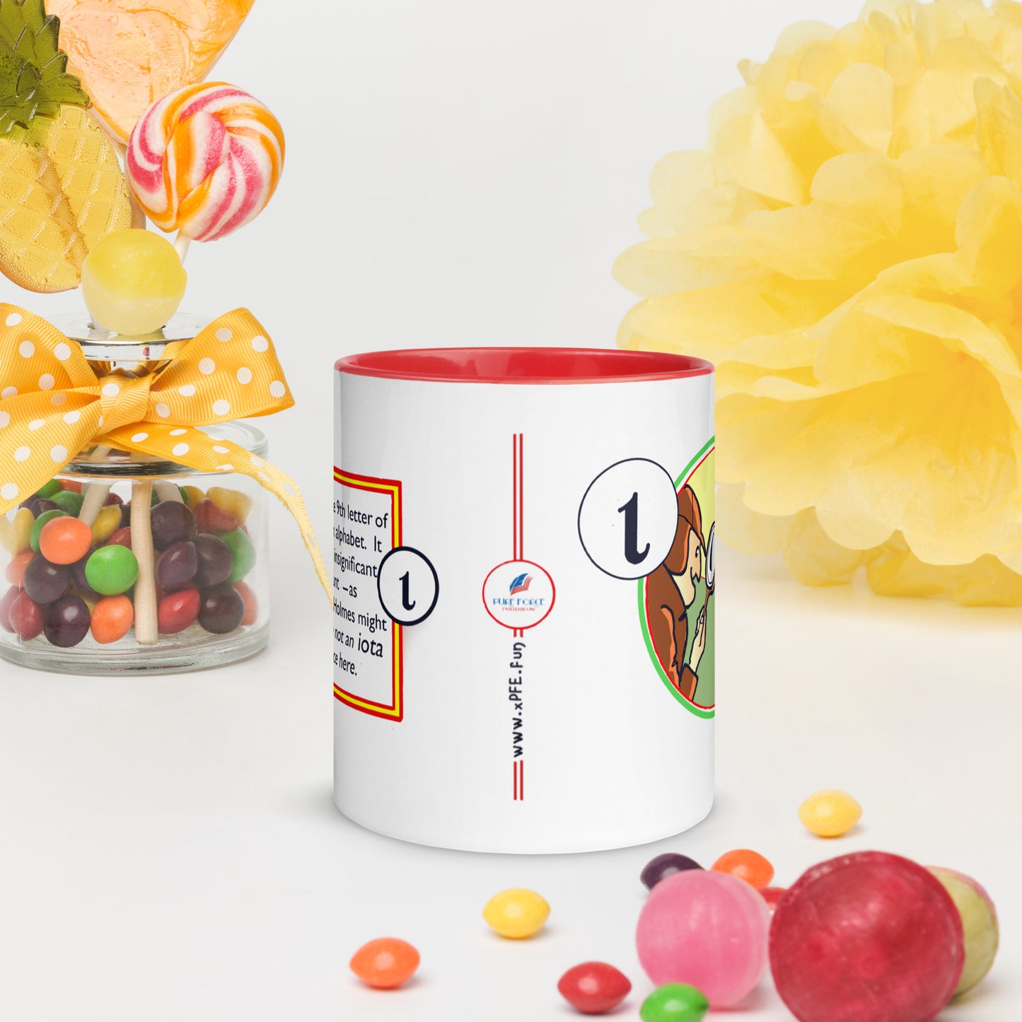 Info-Becher, griechischer Iota-Charakter, Sherlock