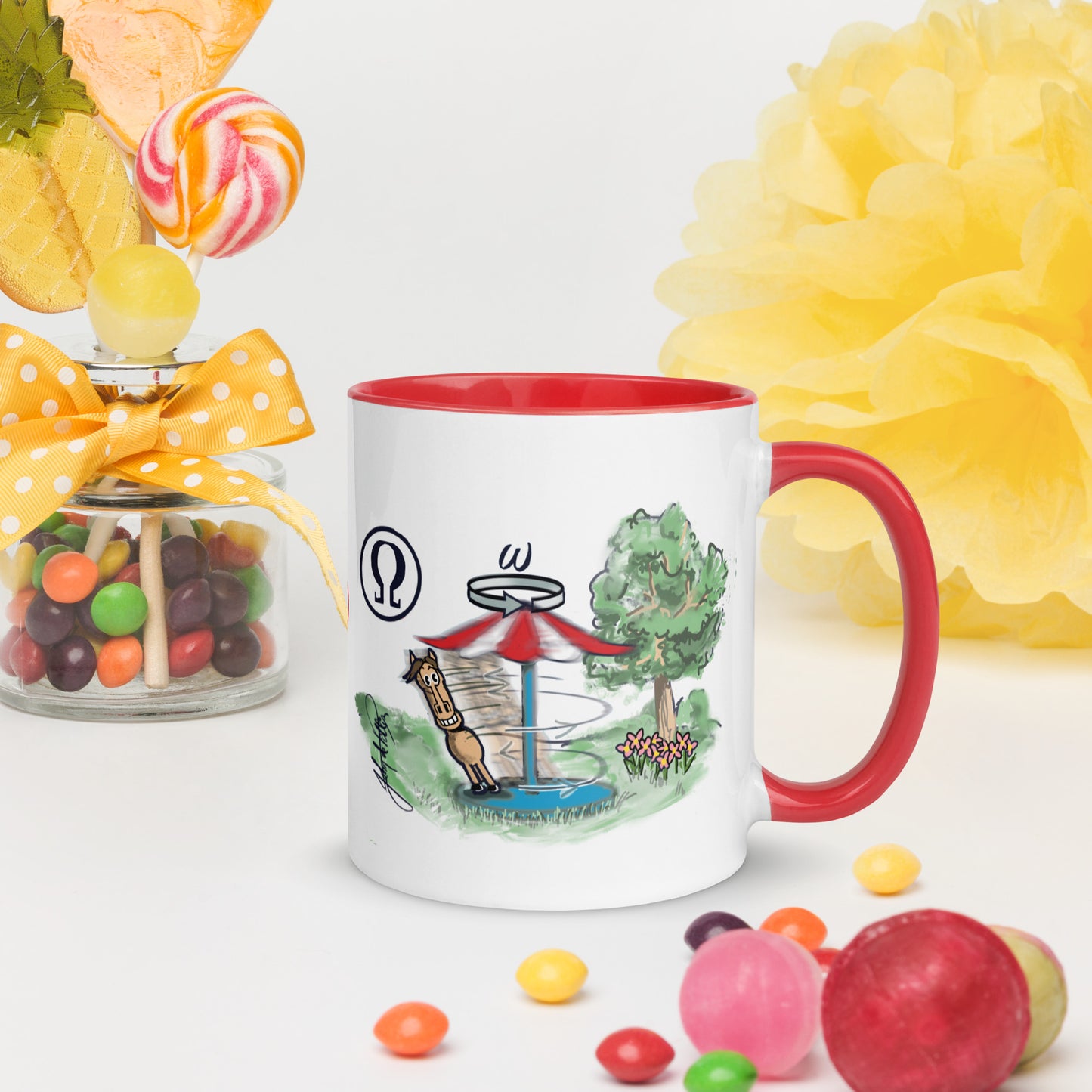 Taza Info Caballo Omega Griego