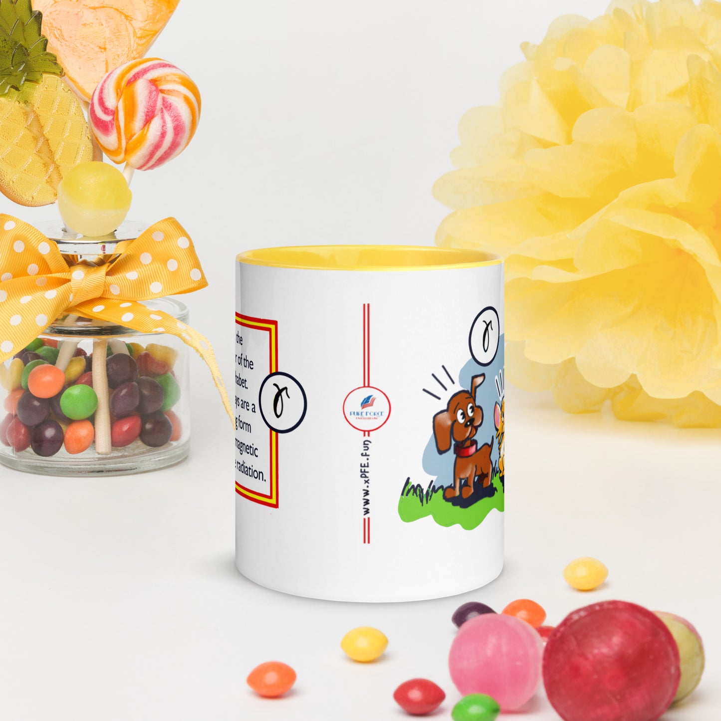 Info Mug Greek Gamma Dog and Cat