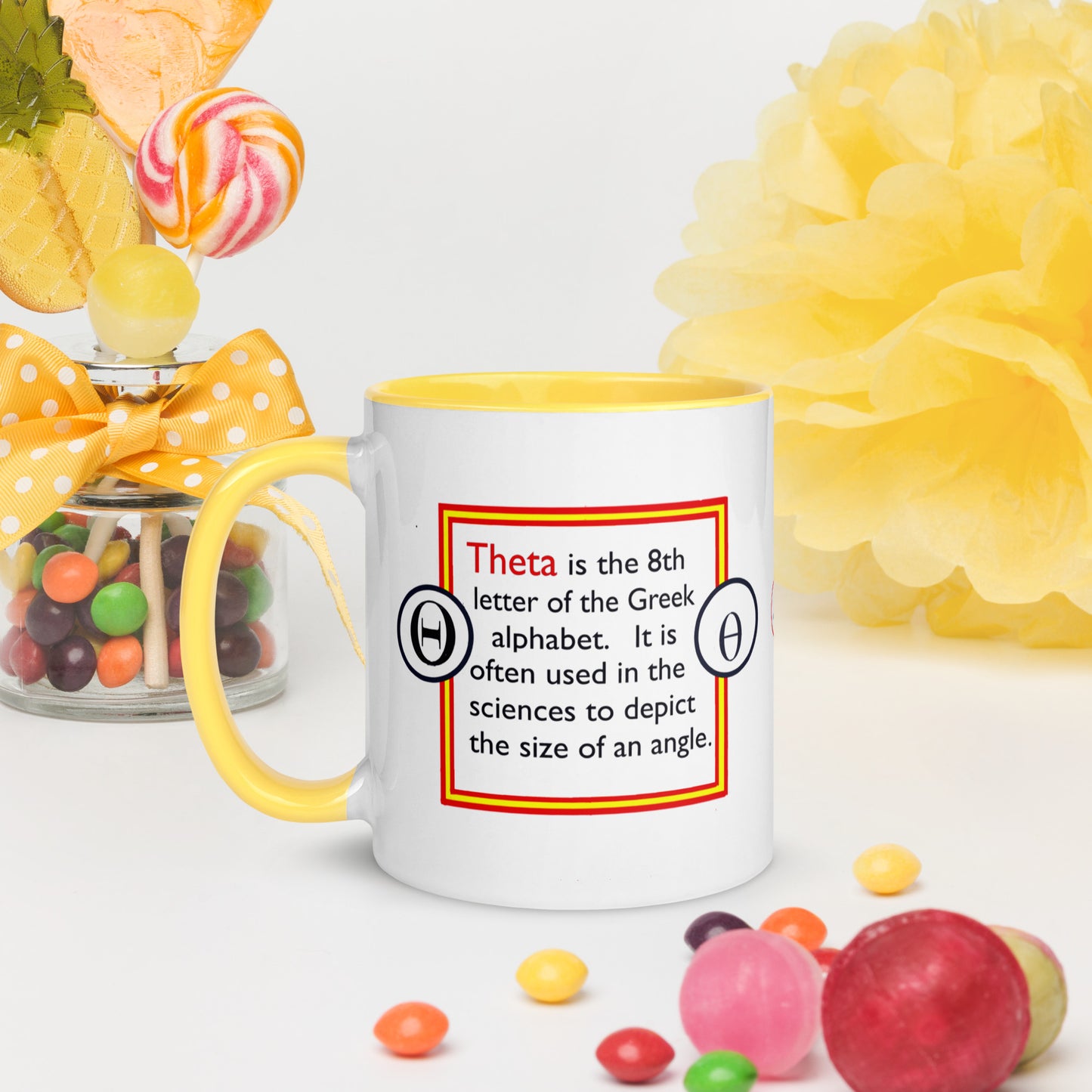 Info Mug Greek Theta Dog on Hill