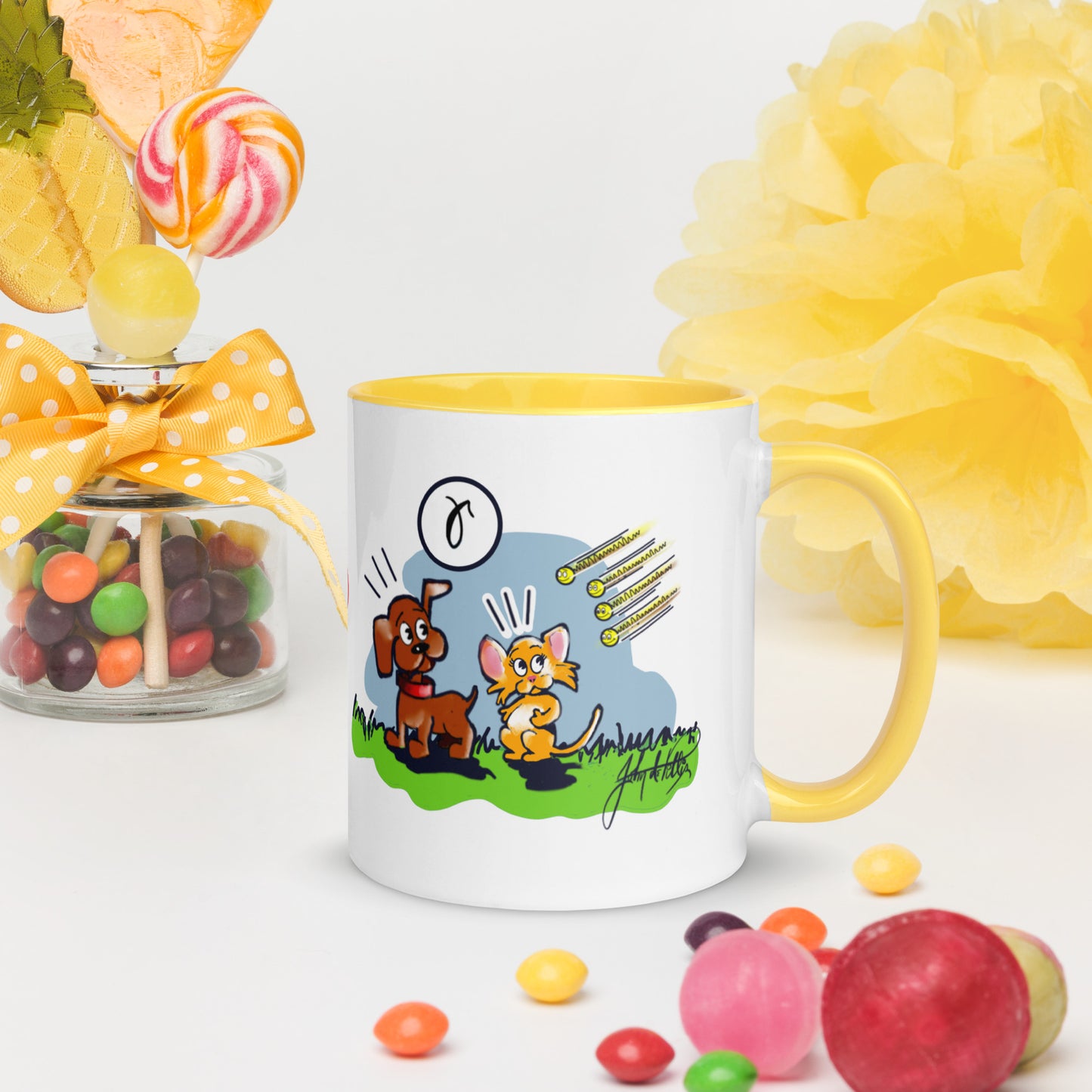 Info Mug Greek Gamma Dog and Cat