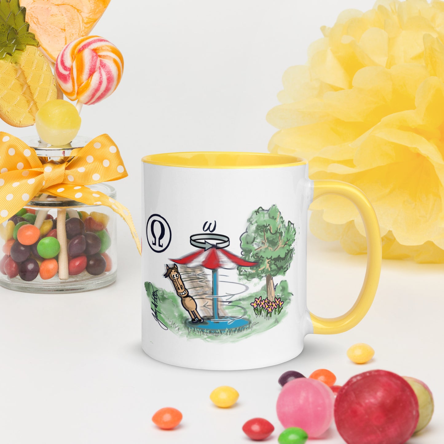 Taza Info Caballo Omega Griego