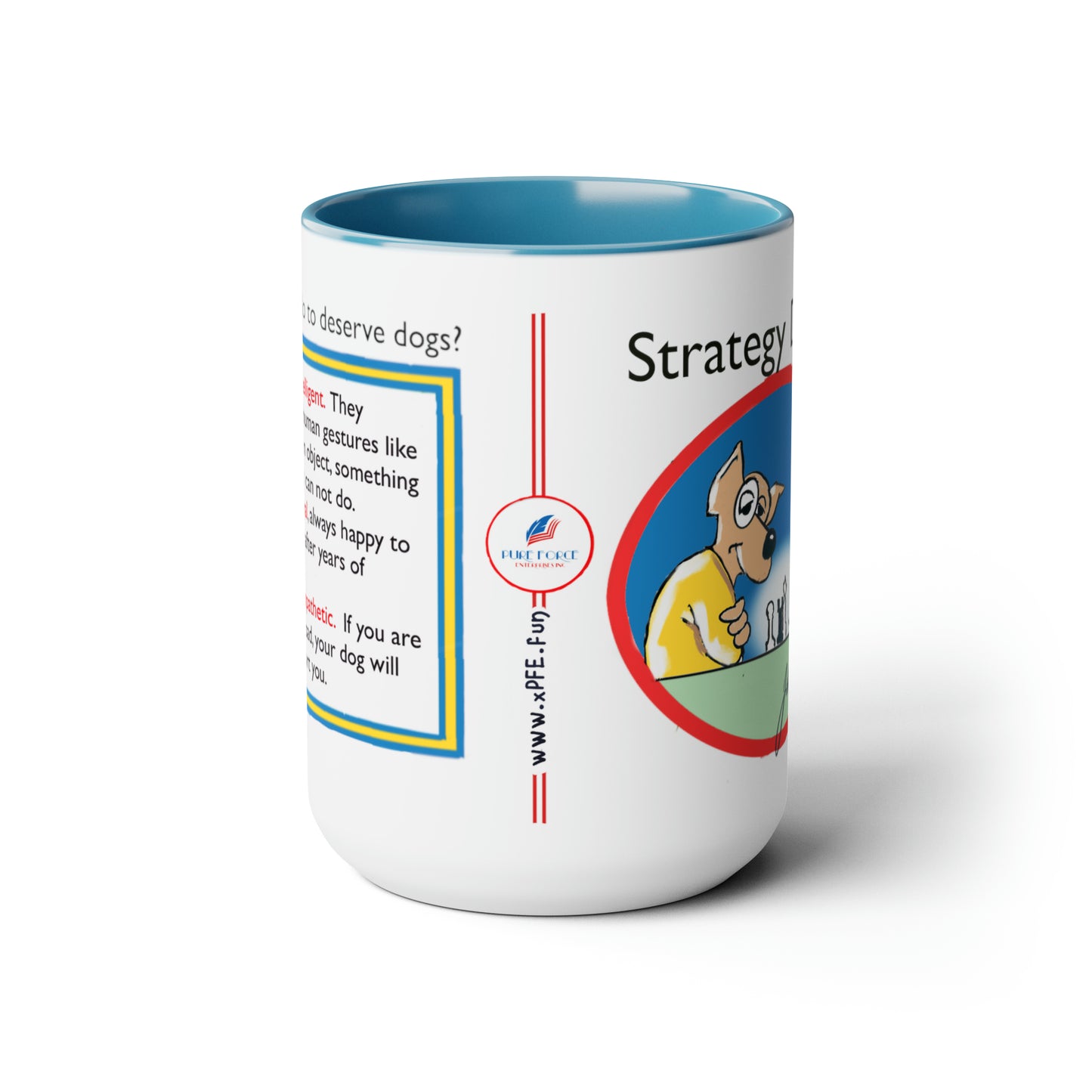 Strategy Dog Two-Tone Coffee Mugs, 15oz