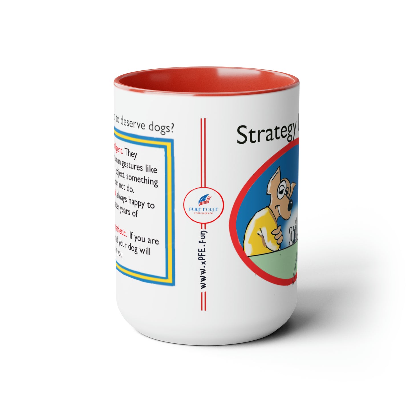 Strategy Dog Two-Tone Coffee Mugs, 15oz