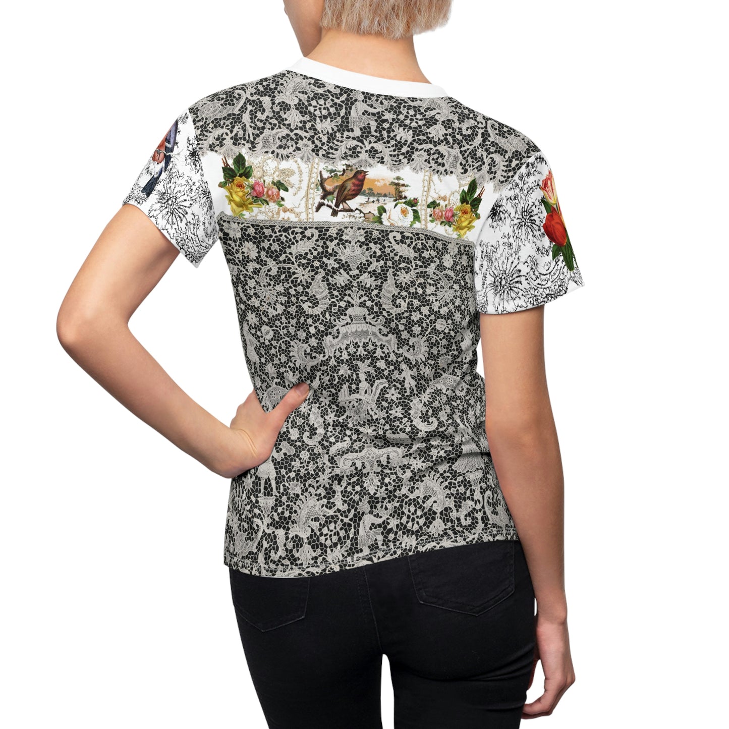 Women's  T-Shirt ROMANTIC lace-print