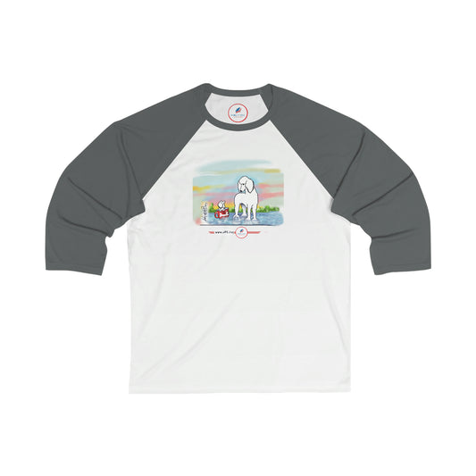 Hund Unisex 3\4 Ärmel Baseball T-Shirt PUDEL