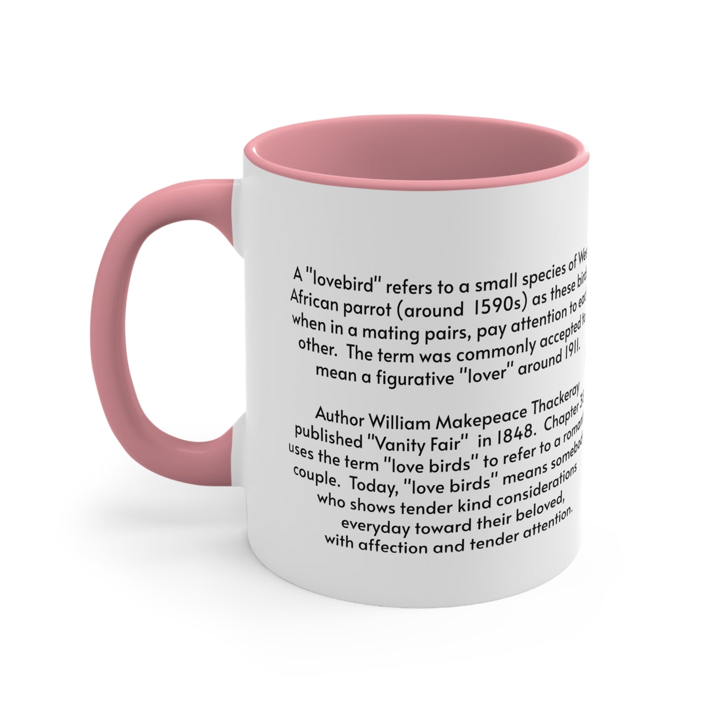 Info Mug: THEME Romantic Lovebirds