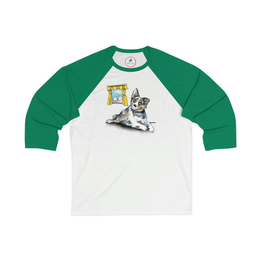Perro Unisex 3\4 Manga Camiseta de Béisbol PASTOR AUSTRALIANO
