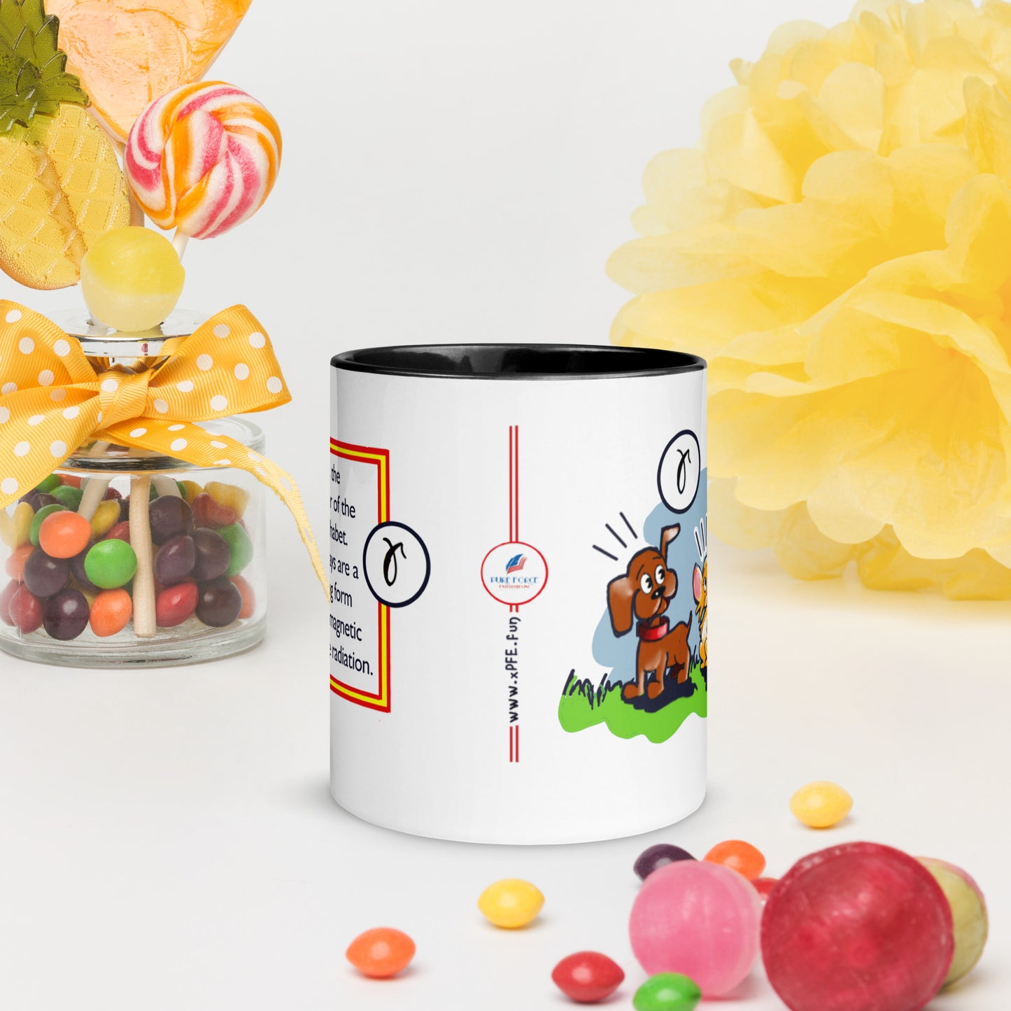 Info Mug Greek Gamma Dog and Cat