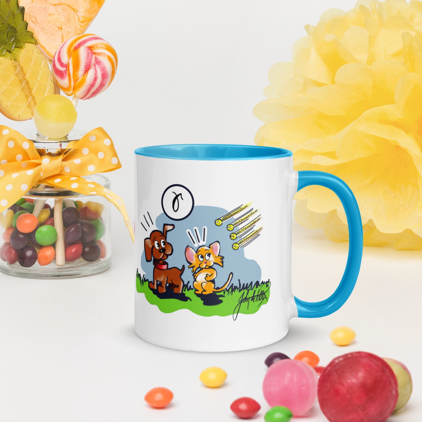 Info Mug Greek Gamma Dog and Cat