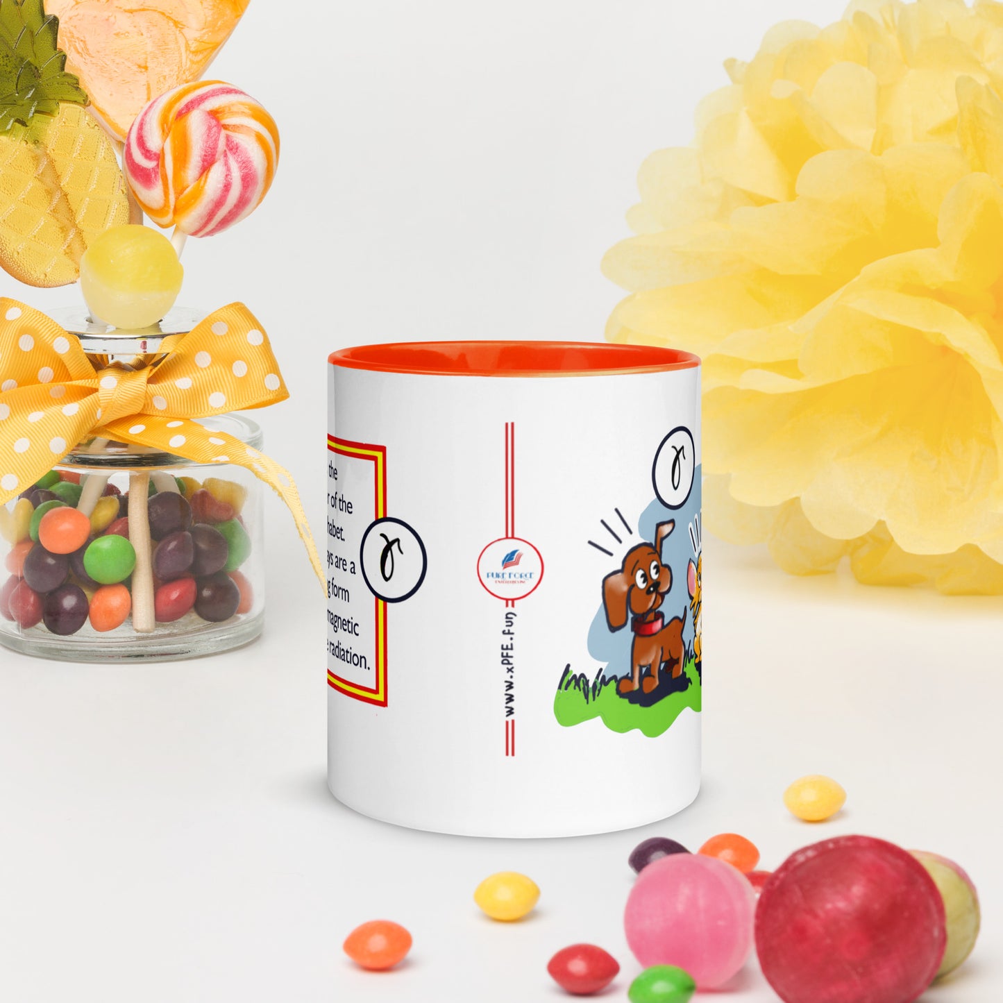 Info Mug Greek Gamma Dog and Cat