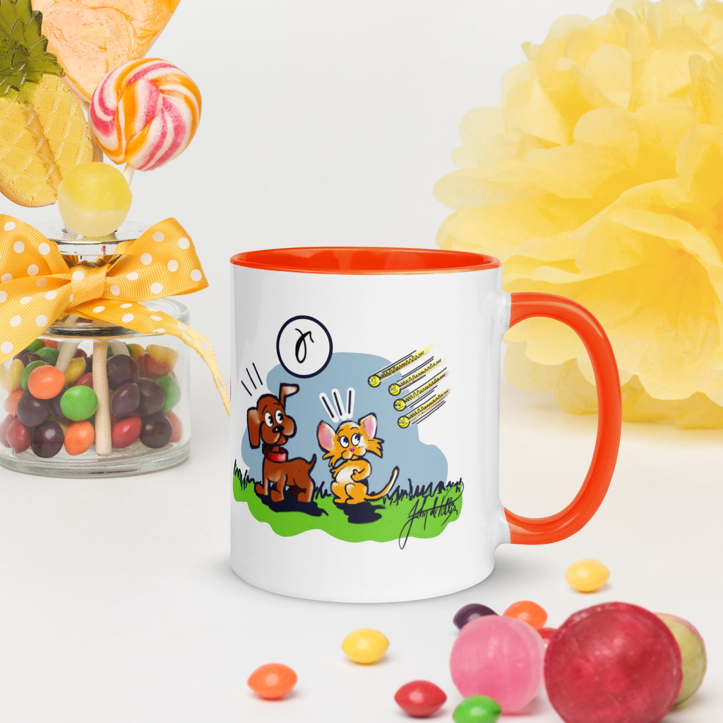 Info Mug Greek Gamma Dog and Cat