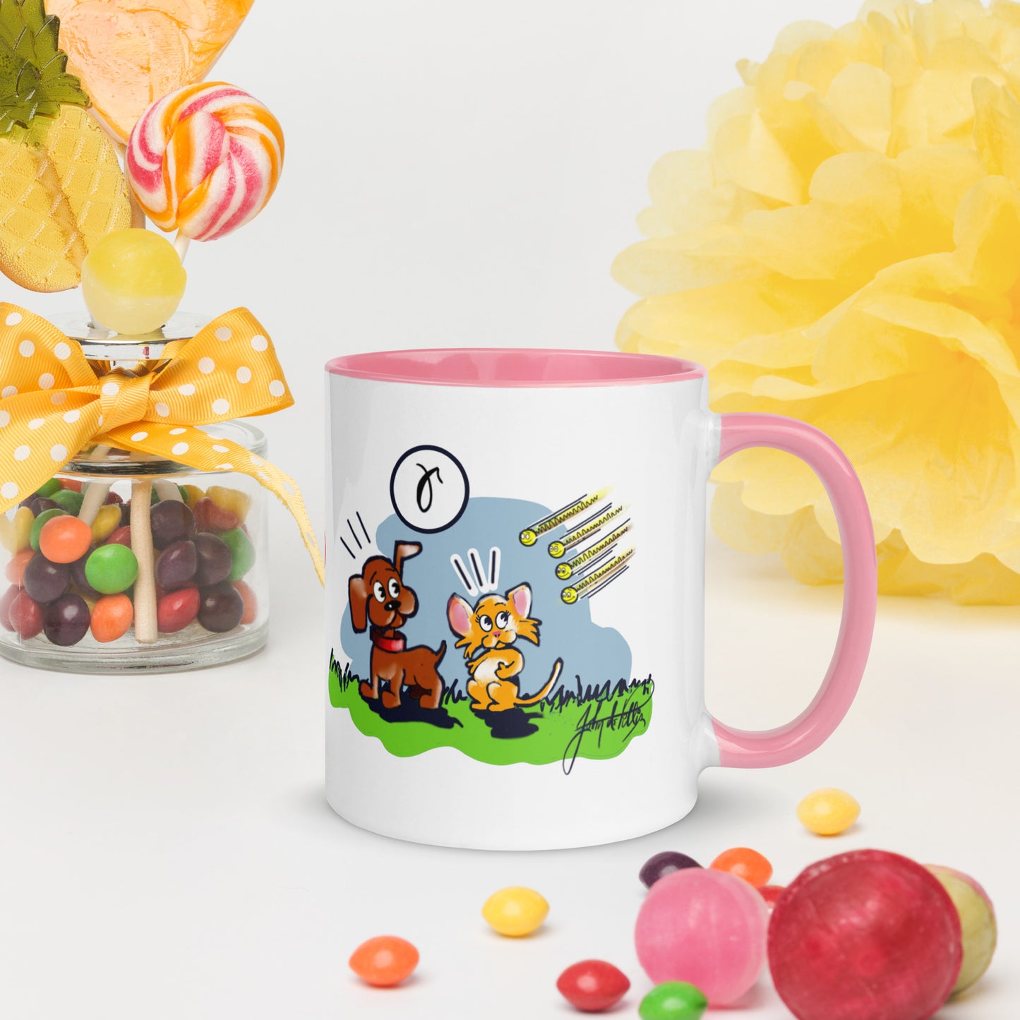 Info Mug Greek Gamma Dog and Cat
