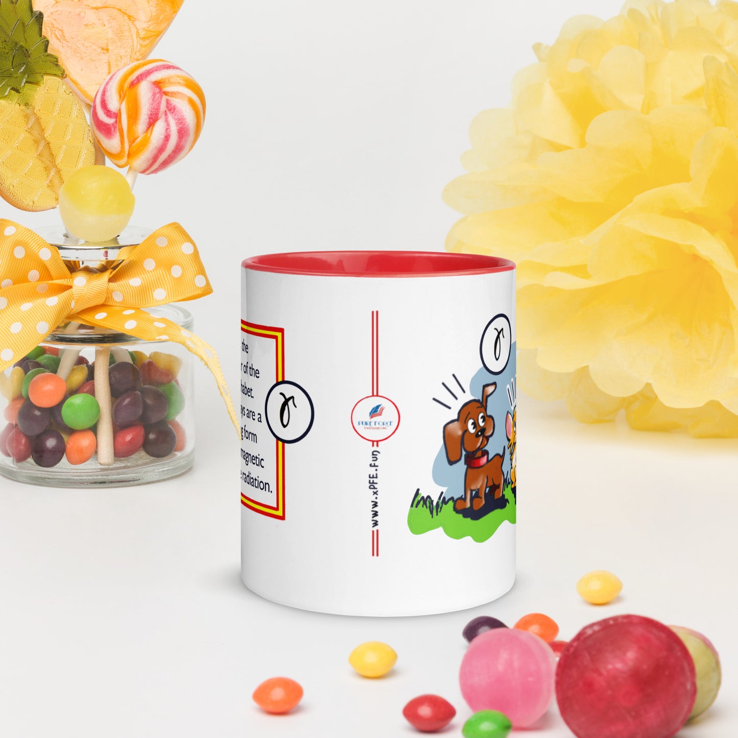 Info Mug Greek Gamma Dog and Cat