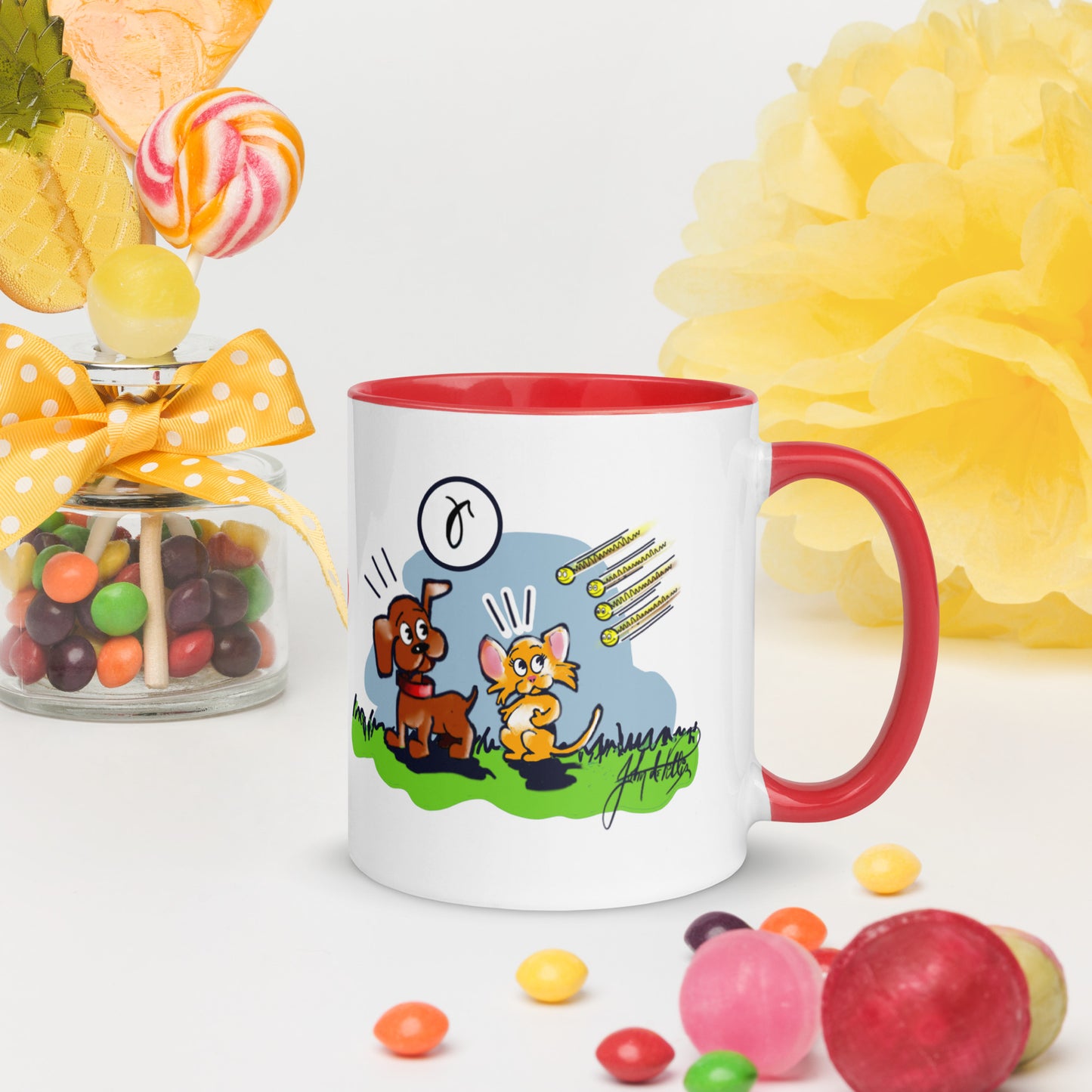 Info Mug Greek Gamma Dog and Cat